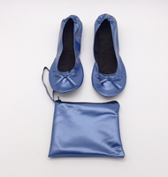 Ballerines pour femmes bleu marine personnalisées OEM légères été/automne chaussures plates avec motif imprimé