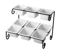 Élégant 9 pièces bols en céramique restauration présentoir nouveau plat de service pour hôtel restaurant mariage buffet et fête nourriture