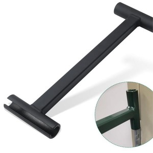 Clé à charnière réglable en fer noir, outil de réparation de porte métrique DIY avec poignée antidérapante pour réglage des charnières - Product Image 1