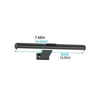 Barre de lumière LED USB moderne lampe de bureau alimentée par tactile et gradable couleur noire pour le salon et l'ordinateur moniteur télécommande