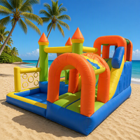 Château gonflable YARD avec toboggan, parcours d'obstacles et piscine à balles tout-en-un pour enfants