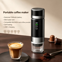 Machine à expresso portable 20 bars, pour voyage et maison, automatique, compatible NS DG K-cup, batterie détachable 7500 mAh, conforme aux normes européennes CE