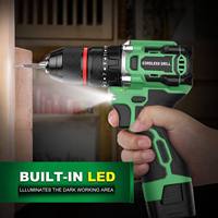 Ensemble perceuse sans fil 16V et tournevis électrique |   Moteur sans balais à vitesse variable, mandrin sans clé pour le bricolage à domicile