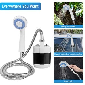 Ducha portátil recargable para acampar al aire libre, cabezal <span class=keywords><strong>de</strong></span> baño <span class=keywords><strong>de</strong></span> 3,7 V, bomba <span class=keywords><strong>de</strong></span> 4,9 pies para <span class=keywords><strong>Camping</strong></span>, playa, natación, viajes al aire libre - Product Image 3