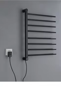 Moderno y Lujoso Calentador de Toallas de Acero Inoxidable Montado en la Pared con Doble Barra y 4 Barras de Calentamiento para Baño, Hotel o Apartamento - Product Image 4