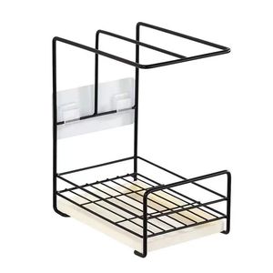 Kitchen Wall Mounted <b>Dish</b> Drying <b>Rack</b> Carbon Steel Rectangle Multifunctional Storage For Kitchen Countertop Use - Product Image 4