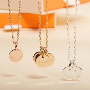 Ispirare gioielli in acciaio inox scritto da voi-nome collana tre ciondolo Design logo personalizzato gioielli in bianco all'ingrosso - Product Image 2