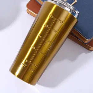 2025 डिशवॉशर सुरक्षित जिम खेल स्टेनलेस स्टील प्रोटीन शेकर बोतल धातु कस्टम थोक प्रोटीन शेकर - Product Image 6