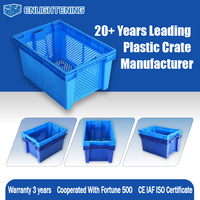 Caisse en plastique empilable et emboîtable pour la gestion des stocks, idéale pour les grands entrepôts