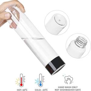 Bouteilles avec couvercles, bouteille à boisson ronde vide, réutilisable, adaptée à l'eau, au jus, au thé, au lait et autres boissons maison, transparente - Product Image 2