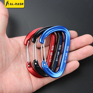 Aluminum Alloy Carabiner D Shape 4.85x8cm Quick Release Multi Functional Outdoor Hook Keychain Tool Hook Colorful - Product Image 4
