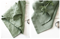 Serviette de table 100% lin, style occidental, couleur unie, personnalisable, 32x44CM rectangulaire, 45x45CM, torchon de thé