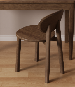 Scandinavian Solid Wood Dining Chair Modern Design Natural <b>Oak</b> Finish Stable Home Furniture - Product Image 6