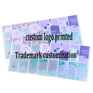 Étiquettes en rouleau personnalisées avec logo imprimé à l'écran, imperméables, en BOPP argenté transparent, autocollantes, gaufrées en feuille d'or, pour cosmétiques - Product Image 1