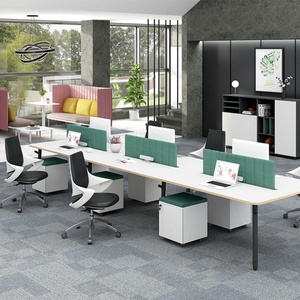 MEET&CO Modern Design Office Workstation Partition <b>Table</b> <b>Desk</b> 2.4.6 Person Capacity Factory Wholesale Furniture for Home Office - Product Image 2