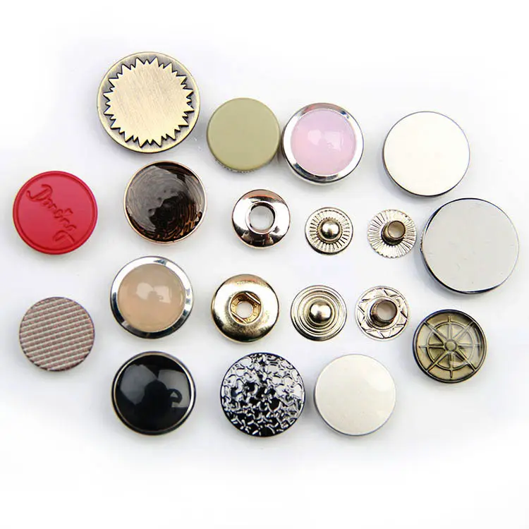 Oeko-Tex Pass custom design spring style metal snap button press stud set fasteners four parts button for clothes(#486,#405)