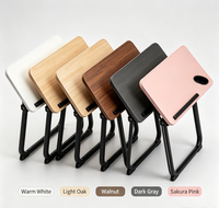 Table de lit pliable pour ordinateur portable, bureau d'étude inclinable réglable avec porte-gobelet pour la maison, le dortoir, la chambre à coucher, la lecture et l'écriture