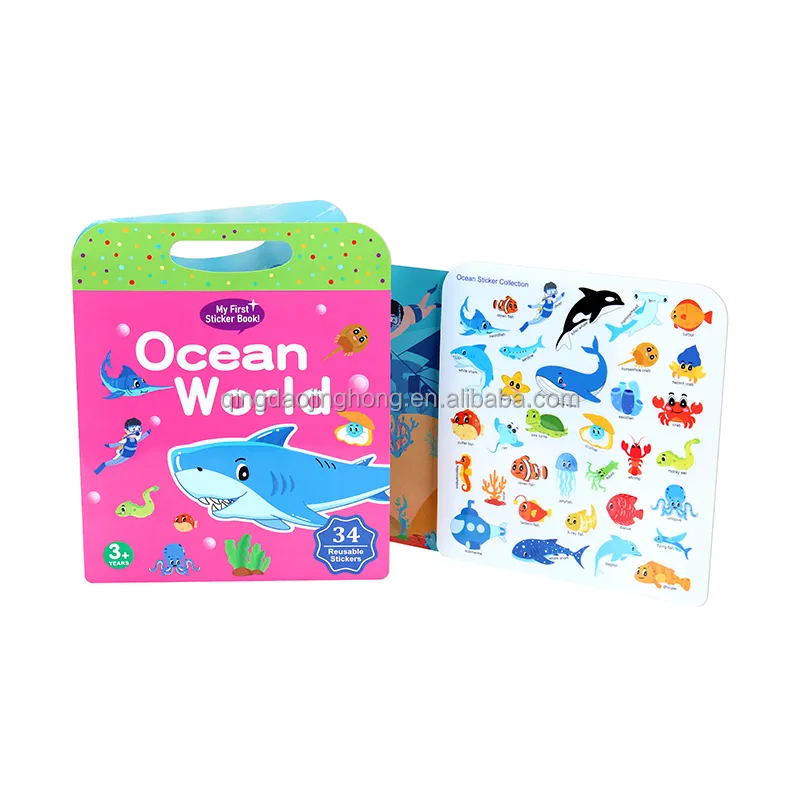 Wholesale Luxury Custom printing reusable children mini sticker book kids reusable sticker book blank