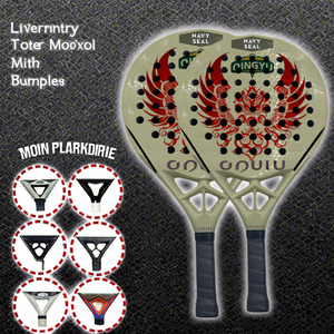 ビーチテニスPadelラケットセットフルカーボンファイバー3K/12K/18KポータブルテクニカルパデルラケッツEvaグリップ - Product Image 1