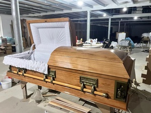 Quan tài gỗ SA47 và đồ tang lễ, quan tài giá rẻ làm bằng gỗ MDF - Product Image 2