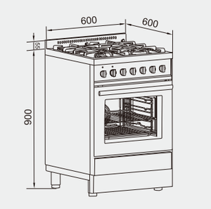 <span class=keywords><strong>Cuisinière</strong></span> à <span class=keywords><strong>gaz</strong></span> encastrable <span class=keywords><strong>4</strong></span> brûleurs avec <span class=keywords><strong>four</strong></span> <span class=keywords><strong>électrique</strong></span> à convection de 60 L, <span class=keywords><strong>cuisinière</strong></span> à <span class=keywords><strong>gaz</strong></span> GPL pour cuisine domestique - Product Image 5