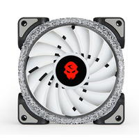 Châssis de bureau transfrontalier Jia RGB Diamond 12CM ventilateur de radiateur prend en charge la carte mère 5V3 broches avec roulement à billes pour boîtier d'ordinateur