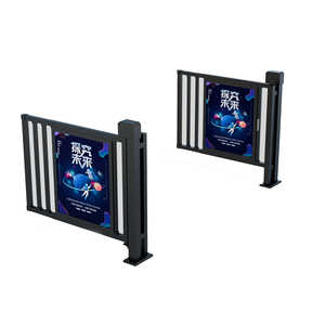 Patrón personalizado LOGO Comunidad Columpio automático Paso seguro Puerta doble Acceso peatonal inteligente Publicidad Puerta Enterence / Exit - Product Image 4