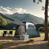 Tente de camping d'extérieur Wind Valley en promotion, entièrement automatique, une chambre, quatre saisons, ouverture rapide, pliable, imperméable