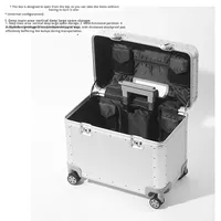 Valise en aluminium de 20 pouces, valise de capitaine de ligne aérienne, serrure à code TSA, étanche, antivol, minimaliste, valise de voyage, classe affaires