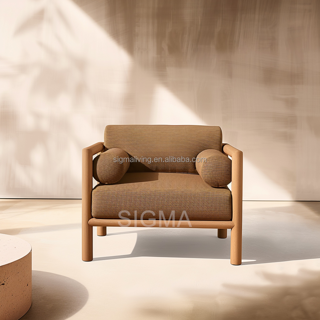 Sigma Furniture Luxury Design Outdoor Patio Furniture Solid Wood Teak Tables Chairs Teak Dining Table and Chair