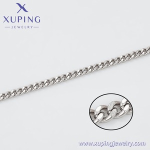 Xuping gioielli all'ingrosso rame argento colore platino placcato Hiphop Rapper semplice personalità uomini cubano collana a catena - Product Image 6