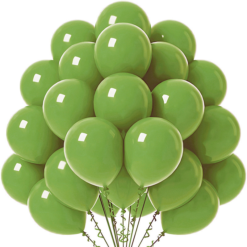 Lot de 20 ballons vert olive vintage de 25 cm (10 pouces)