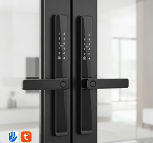 Serrure de porte intelligente Glomarket Tuya App, contrôlée par empreinte digitale et application, en aluminium/acier/bois, avec Wi-Fi et stockage cloud - Product Image 2