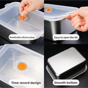 Tianxing nhà máy bán buôn rò rỉ bằng chứng thép không gỉ 304 Hộp Ăn Trưa không khí chặt chẽ container lưu trữ thực phẩm với thời gian ghi âm - Product Image 3