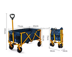 Chariot pliable robuste pour le camping, la plage et le jardin - Product Image 2