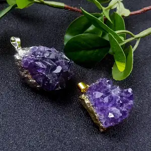 宝石定制时尚紫水晶天然宝石宝石德鲁兹吊坠女性项链饰品