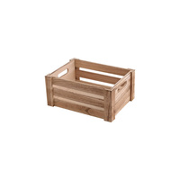 Caisse de rangement en bois personnalisée, boîte organisatrice en bois à lattes ouvertes empilable, caisse en bois de style campagnard pour le stockage des fruits et légumes