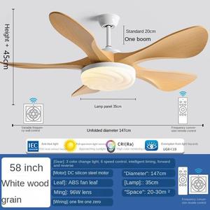 Ventilador de techo LED Vintage nórdico, inversor inteligente colgante para el hogar, comedor y sala de estar, candelabro eléctrico atmosférico - Product Image 3