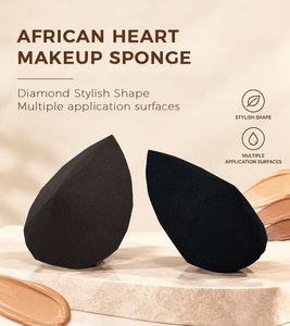 Esponja de Maquillaje Profesional sin Látex con Forma de Corazón Africano para Base de Maquillaje, Polvo, Aplicación Húmeda o Seca - Product Image 2