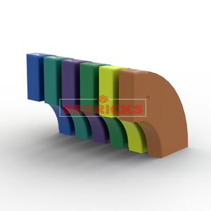 BEBRICKS Serie de Piezas de Construcción 27925, <span class=keywords><strong>Ladrillo</strong></span> Redondo 2x2 Esquina Macaroni, Ladrillos de Juguete, Armas, Alex, Pieza de Set de Bloques de Construcción - Product Image 6