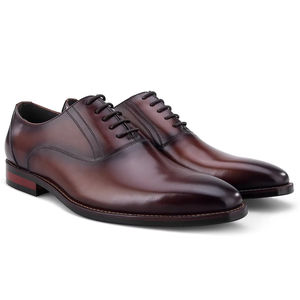 Zapatos Oxford de Alta Calidad Estilo Británico para Hombre, Forro de Cuero Genuino, Zapatos Formales de Negocios para Oficina, Aptos para Todas las Temporadas - Product Image 1