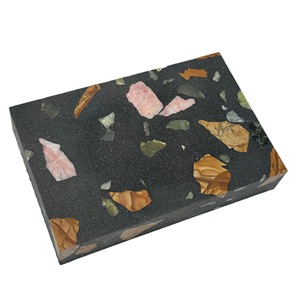 Panneaux élégants en pierre de terrazzo de couleur pour comptoirs, escaliers muraux et extérieurs pour salon et salle à manger Revêtement de sol en coquille à bas prix - Product Image 3