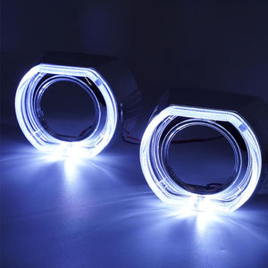 Nuevo Diseño de Ojos de Ángel LED de 3 Pulgadas, Bombilla H4 de 12V, 6000K, Impermeable, Cubierta Decorativa para Luces de Coche, Faro Delantero de Conducción Colorido Universal - Product Image 1