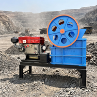 Meistverkaufter Backenbrecher PE 150x250 mit Stahlgussgehäuse, Kleiner Brecher Zerkleinert Baustellenabfälle Leicht