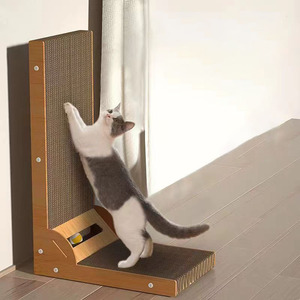 Custom <strong>Cat</strong> Scratching Post Tree Wood <strong>Cat</strong> Scratcher Cardboard L Shape Wall Mounted <strong>Scratch</strong> <strong>Pad</strong> for <strong>Cats</strong> - Product Image 5