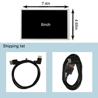 شاشة LCD IPS مقاس 8 بوصات بدقة 1280×800 مع منفذ USB C H/D، شاشة ثانوية لعلبة الكمبيوتر