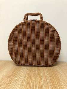 Halbkreis PP Rattan Korb Aufbewahrung boxen Aufbewahrung körbe Koffer für Make-up oder Reise Picknick Shopping - Product Image 2