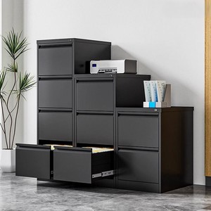 Modern 3-Drawer Lockable Steel Filing Cabinet Large Capacity Quiet Drawer Modern Storage for Office <strong>Library</strong> School Study - Product Image 1