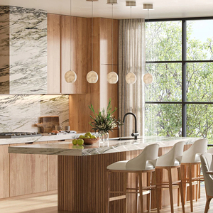 モダン36ライト高天井吊りランプカスタマイズヴィラ階段装飾アラバスターペンダントシャンデリア - Product Image 5