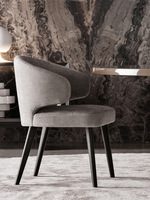 Chaise de salle à manger en tissu nordique, fauteuil minimaliste moderne italien simple, chaise de réunion avec dossier, Chine